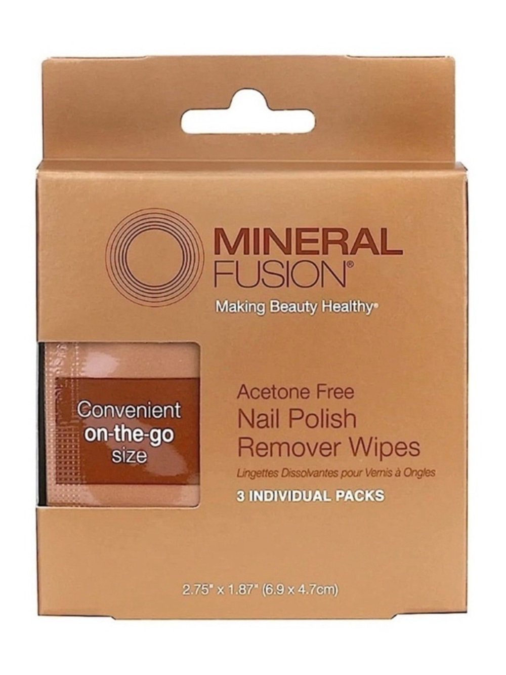 3/$12 Mineral Fusion Acetone Free Nail Polish Remover Wipes